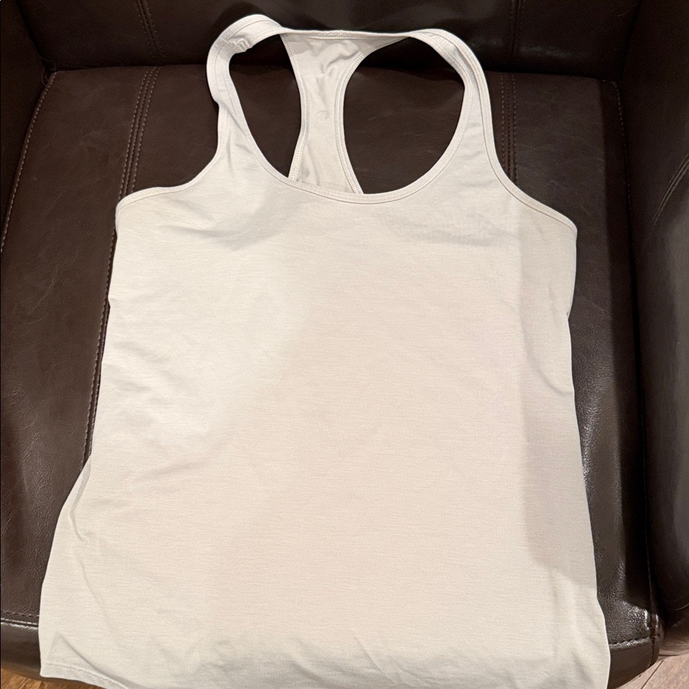 Lululemon light grey racer backpack tank. Womens size 6